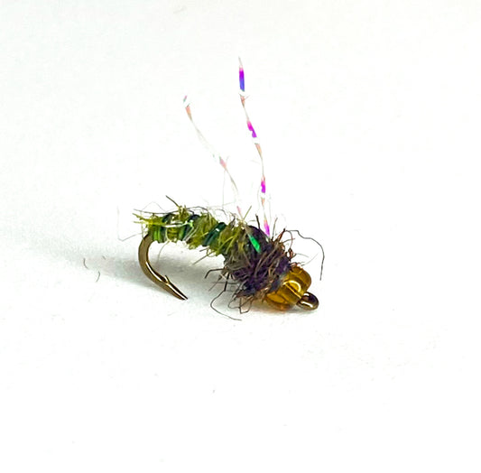 Krystal Flash Caddis Pupa